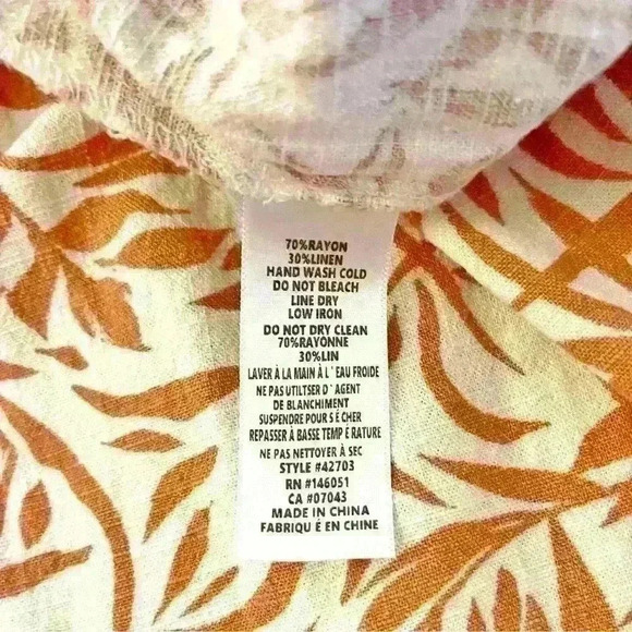 Monteau Los  Angeles Boho Tropical Pattern Sleeveless V Neck Wide Leg Romper - Picture 8 of 14